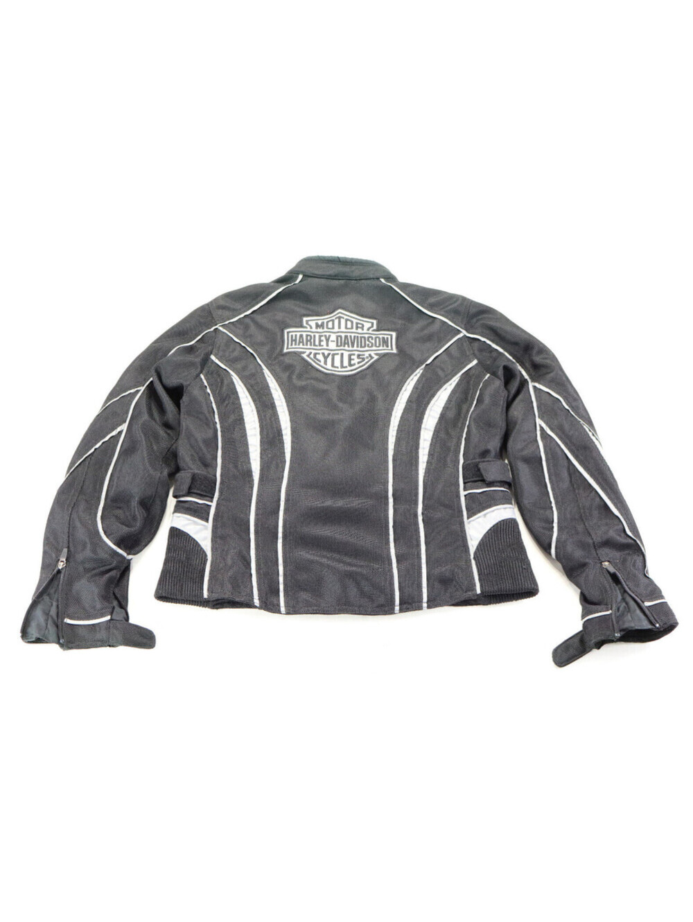 harley davidson jacket M black mesh reflective waterproof liner armor pockets